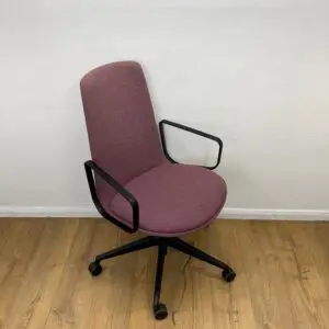 Pink Enea Conference 4R Mobile Meeting Chair <br> U-MC-PI-10