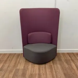 Boss Shuffle Purple & Grey High Back Modular Seating <br> U-RCH-B-PU-05