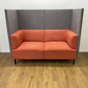 Connections Tryst Grey & Orange Booth Seating <br>U-BT-CN-OR-01