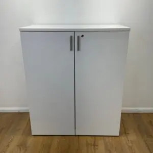 White 1250mm Cupboard <br> U-C-12-WH-38