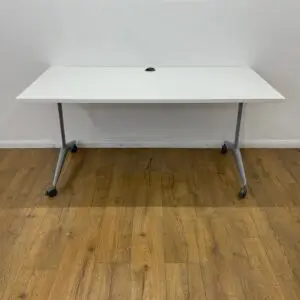 White 1600mm Fliptop Table <br> U-FT-16-WH-32