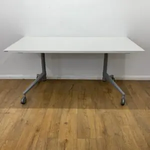 Wiesner Hager White 1600mm Fliptop Table <br> U-FT-16-WH-33