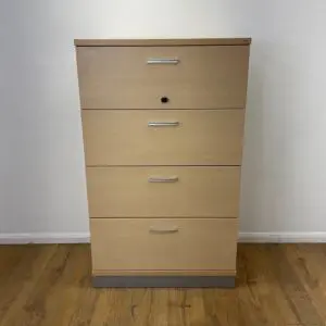 Maple 4 Drawer Kinnarps Lateral Filing Unit <br> U-LF-4D-M-01