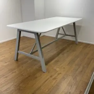 White 2800mm Poseur Table <br> U-MB-28-WH-05