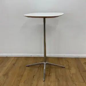 white 600mm square shaped poseur table