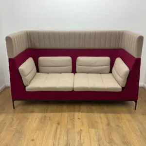 Allermuir Haven Pink & Beige Double Seat Booth <br> U-BT-AM-PI-01