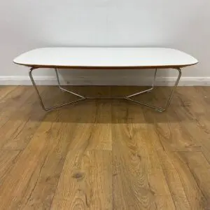 allermuir conic white 1050mm coffee table