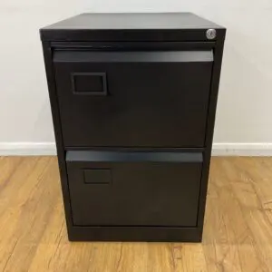 Black 2 Drawer Filing Cabinet <br> U-FC-2D-BL-05