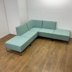 Blue L Shaped Sofa <br> U-RS-B-42