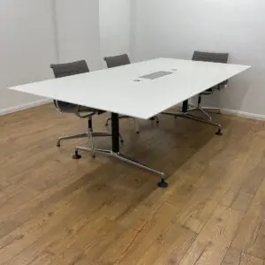 white 2400mm boardroom table