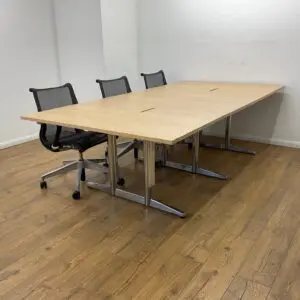 Oak 2555mm Boardroom Table <br> U-MB-25-O-06