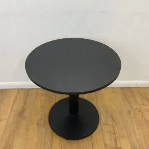 Black Wood Effect 600mm Round Coffee Table <br> U-CO-6-BL-08