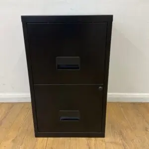 Black 2 Drawer Filing Cabinet <br> U-FC-2D-BL-06