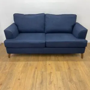 Blue M&S 3 Seater Reception Sofa <br>U-RS-B-47