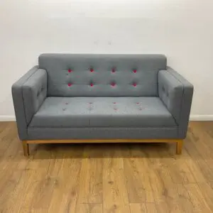 Frovi Grey & Red Jig Reception Sofa <br> U-RS-FR-GR-15