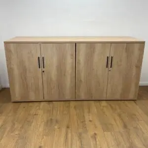 Oak 950mm Double Cupboard With 1 Piece Top<br> U-C-9-O-01