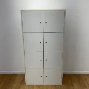 White 8 Door Locker Unit <br> U-LS-8D-WH-09