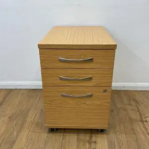 calva oak 3 drawer pedestal