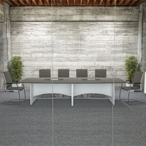 rectangular shaped table with panel legs