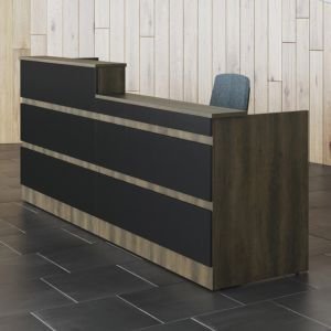 Straight Reception Counter With Horizontal Panels Allure New