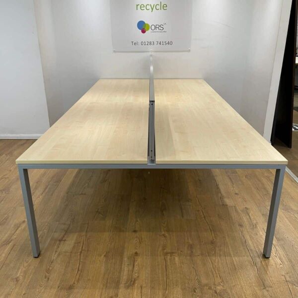 Maple 1600mm Bank Of 4 Sliding Top Bench  <br> U-BD-16-M-03 - Image 6