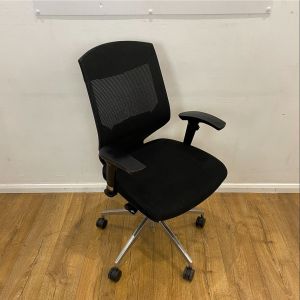 black mesh operator chair