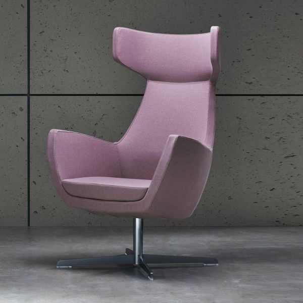 Mae High Back Armchair - Metal Legs - Image 2