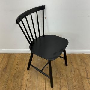 wooden black canteen chair