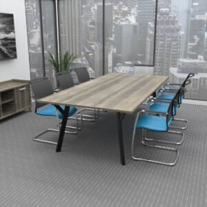 rectangular table with angled y legs