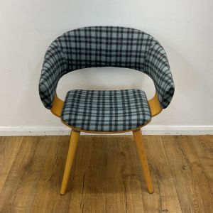 Allermuir checkered reception chair tartan fabric