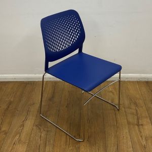blue canteen chair perforated back