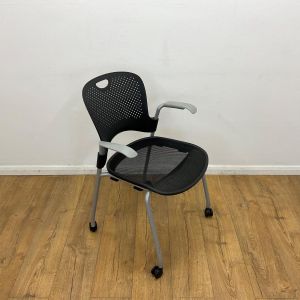 herman miller casper black mesh office meeting chair