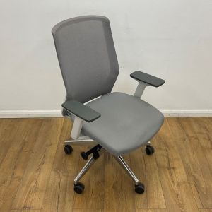 grey mesh operator office chair