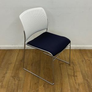 Boss blue and white canteen chair