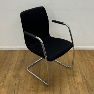 black cantilever meeting chair
