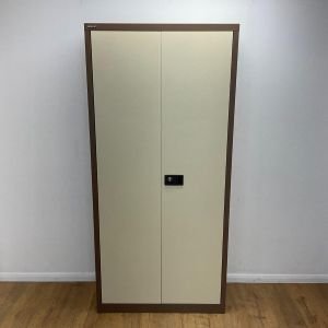 Brown and cream cupboard unit