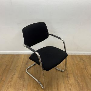 black cantilever meeting chair