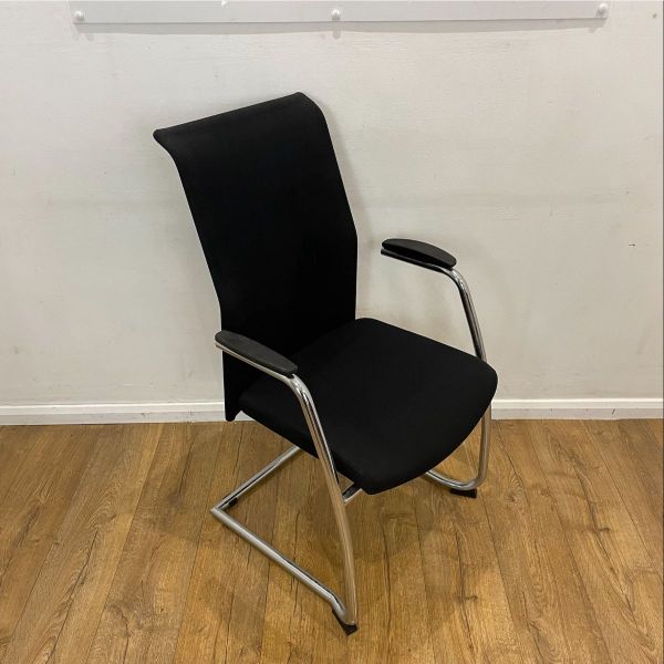 Black cantilever office meeting chair
