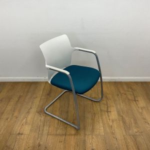 Connection blue cantilever office meeting chair