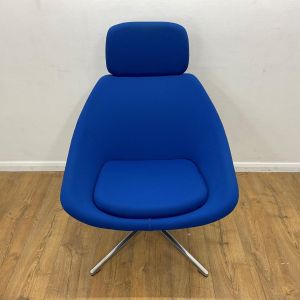 Allermuir open blue office reception chair