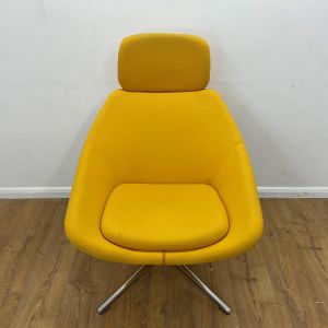 Allermuir open yellow office reception chair