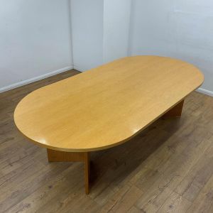 Oak veneer boardroom and meeting office table