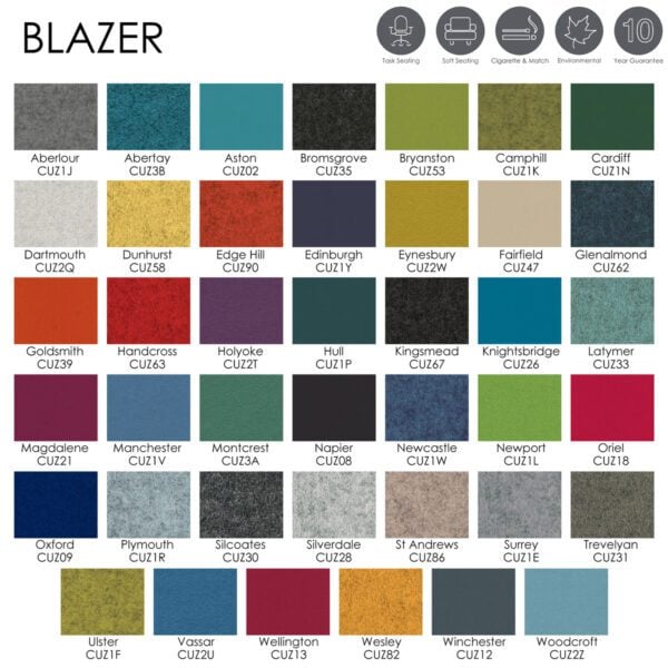 Blazer fabric swatches