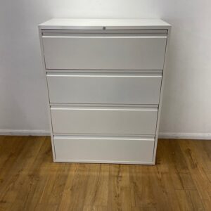 Senator White 4 Drawer Lateral Filing Unit <br> U-LF-4D-WH-04