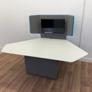 Orangebox Blue & Grey 2170mm Media Station/AV Table <br> U-MB-21-B-01