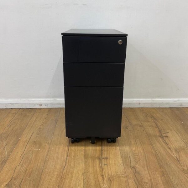 black 3 drawer pedestal